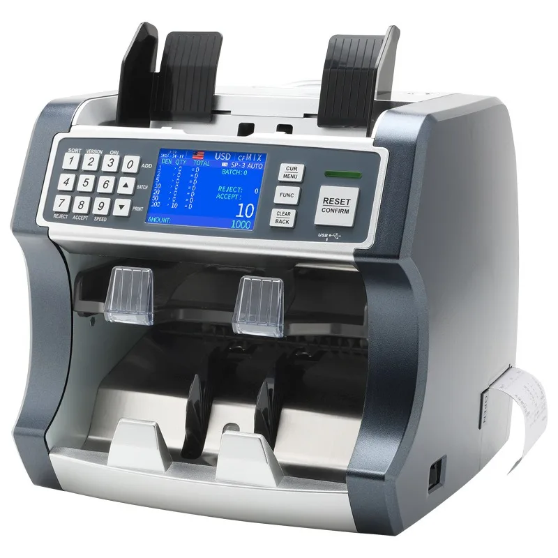 Multi-national currency banknote counting machine, bank special printing mixed point total foreign trade banknote verifier