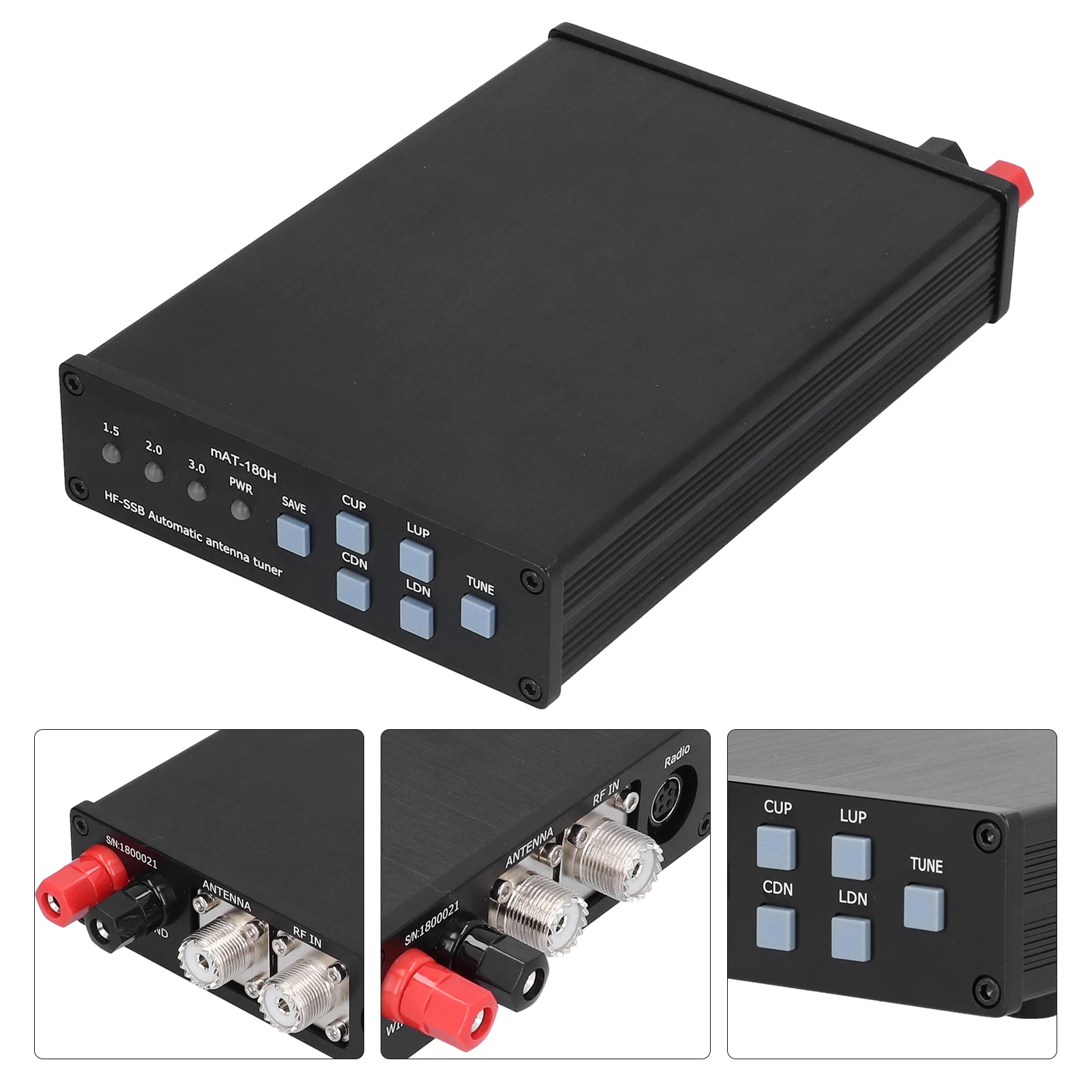 موالف هوائي تلقائي صغير على الموجات القصيرة مُجمَّع مع ملحق الإسكان المعدني MAT‐180H موالف هوائي تلقائي على الموجات القصيرة #5
