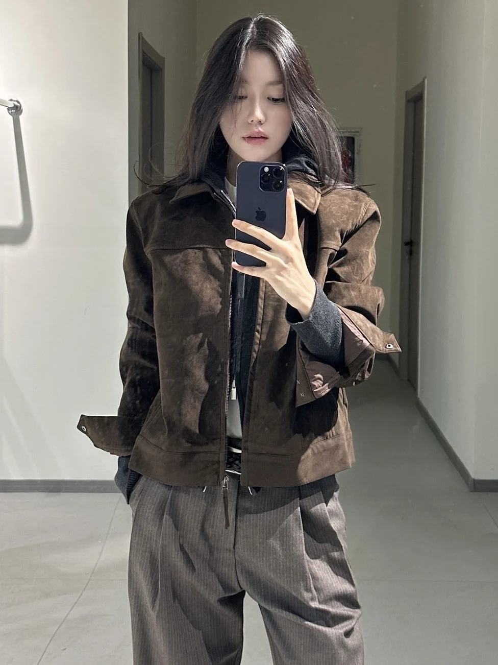 

Ретро-куртка из замши в американском стиле для мужчин и женщин, с отложным воротником, осенняя, из искусственного бархата, модная верхняя одежда