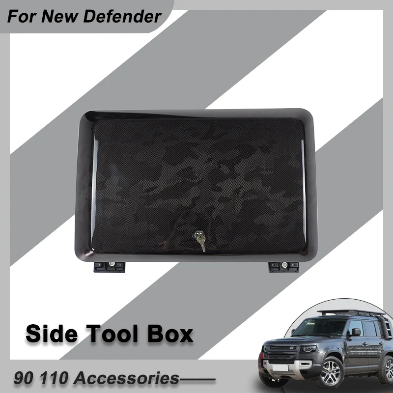 

Camouflage Carbon Fiber Side Tool Box for Land Rover Defender 2020-2023 Roof Rack Box for Defender Body Kits Roof Racks & Boxes