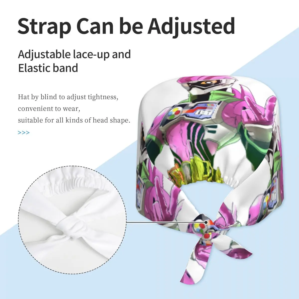 الرسوم المتحركة المخصصة K-Kamenes R-Rideres كول الموظفين الطبية الدعك قبعة النساء الرجال الطبيب التمريض قبعة جراحية فرك قبعات