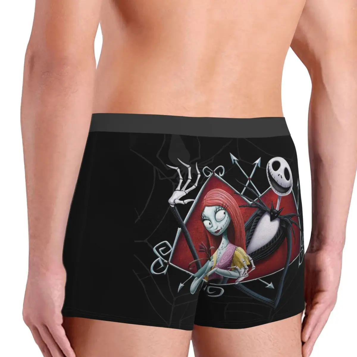 مخصص هالوين الجمجمة جاك سالي الملاكمين السراويل الرجال تيم بيرتون عيد الميلاد فيلم الرعب ملخصات الملابس الداخلية الأزياء السروال