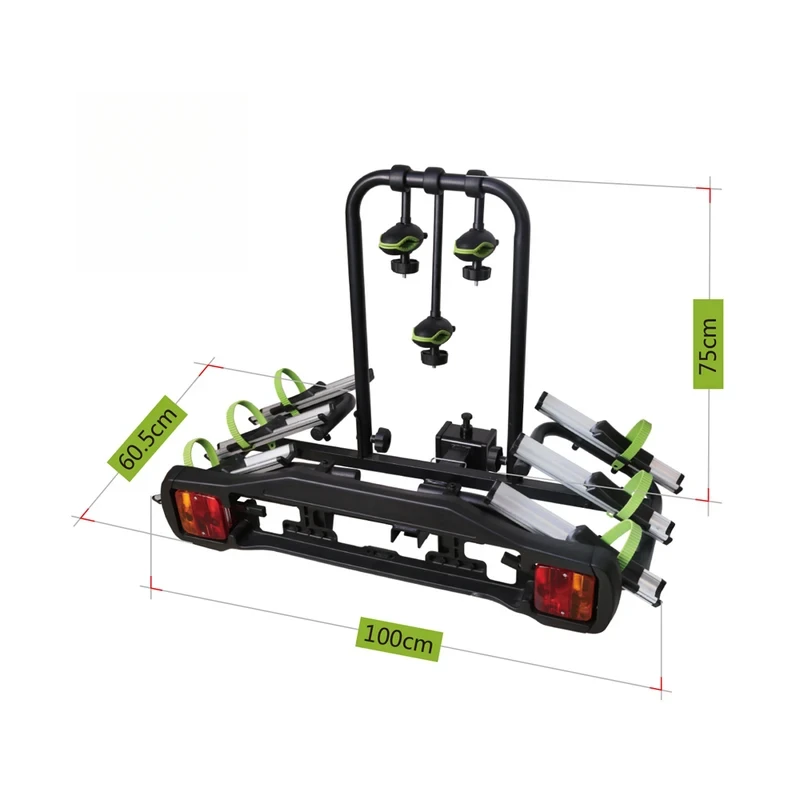 3 Bikes Fix on 50mm Tow Ball Max Loading 45 kg Steel Fold High Quality Hot Sale Hitch Mount Cer Car Bike Rack