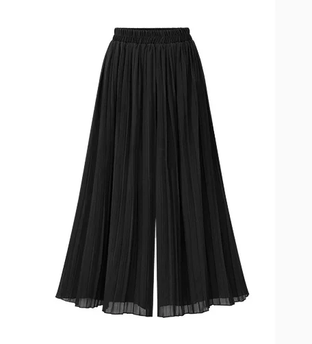 New Women Summer Midi Skirt Ruffles Vintage Big Large Plus Sizes Casual Party Fashion Loose Wide Leg Skirts Pant