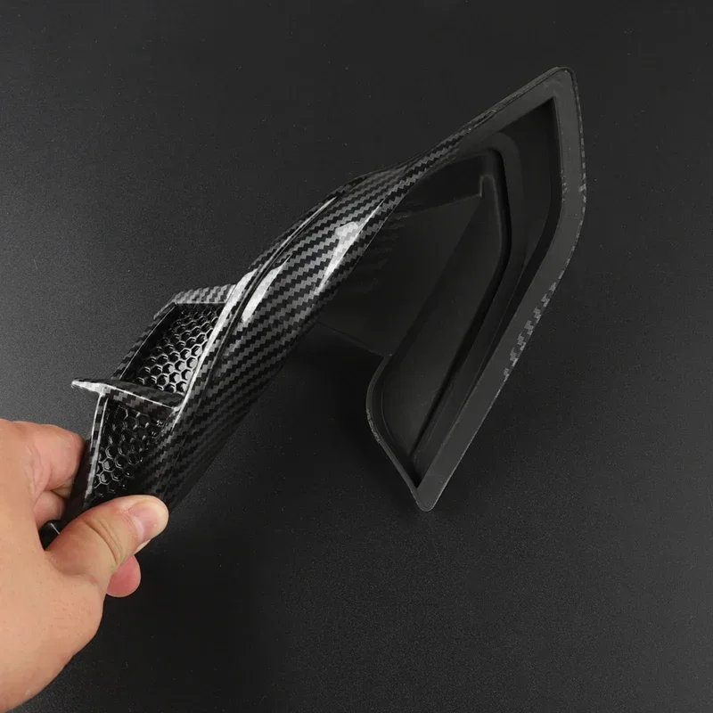 لسيارات BMW X1 اكسسوارات السيارات الكربون الأسود سيارة درابزين فتحات جانبية تدفق الهواء كمية ثقب مصبغة غطاء ملصق #6