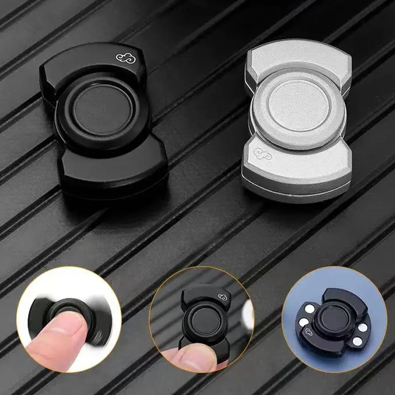 손가락 회전 장난감 금속 푸시 카드 스트레스 해소 회전 자석 흡착 스트레스 해소 도구