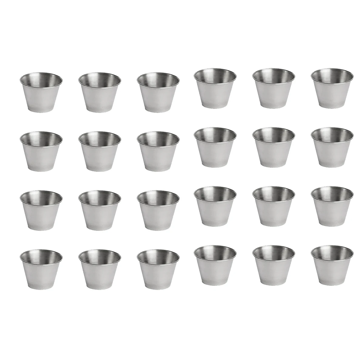 24 Pack Stainless Steel Condiment Sauce Cups Commercial Grade Dipping Sauce Cups Ramekin Condiment Cups Portion Cups