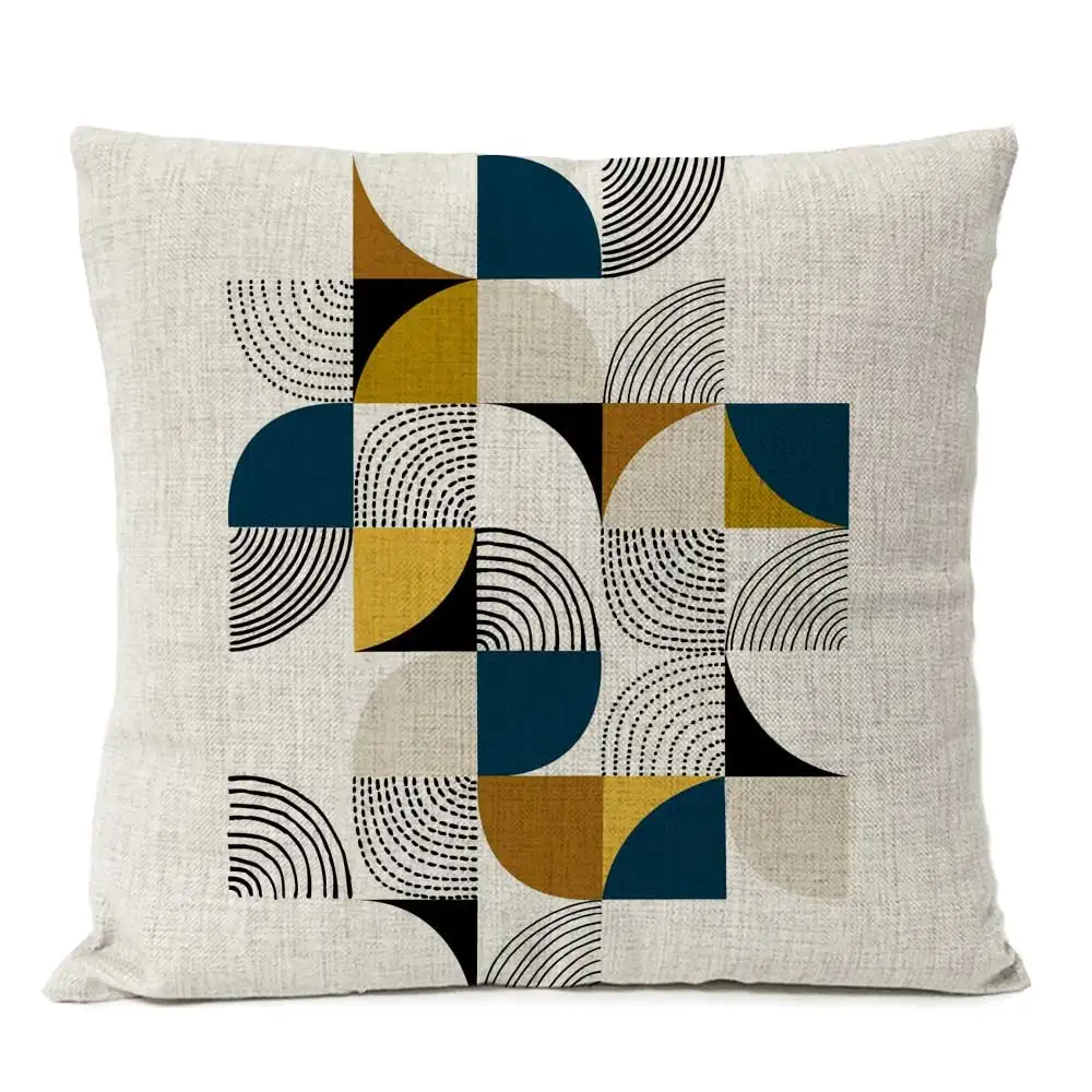 Funda de cojín Floral geométrica rústica, funda de almohada de flores , decoración del hogar, funda de almohada decorativa