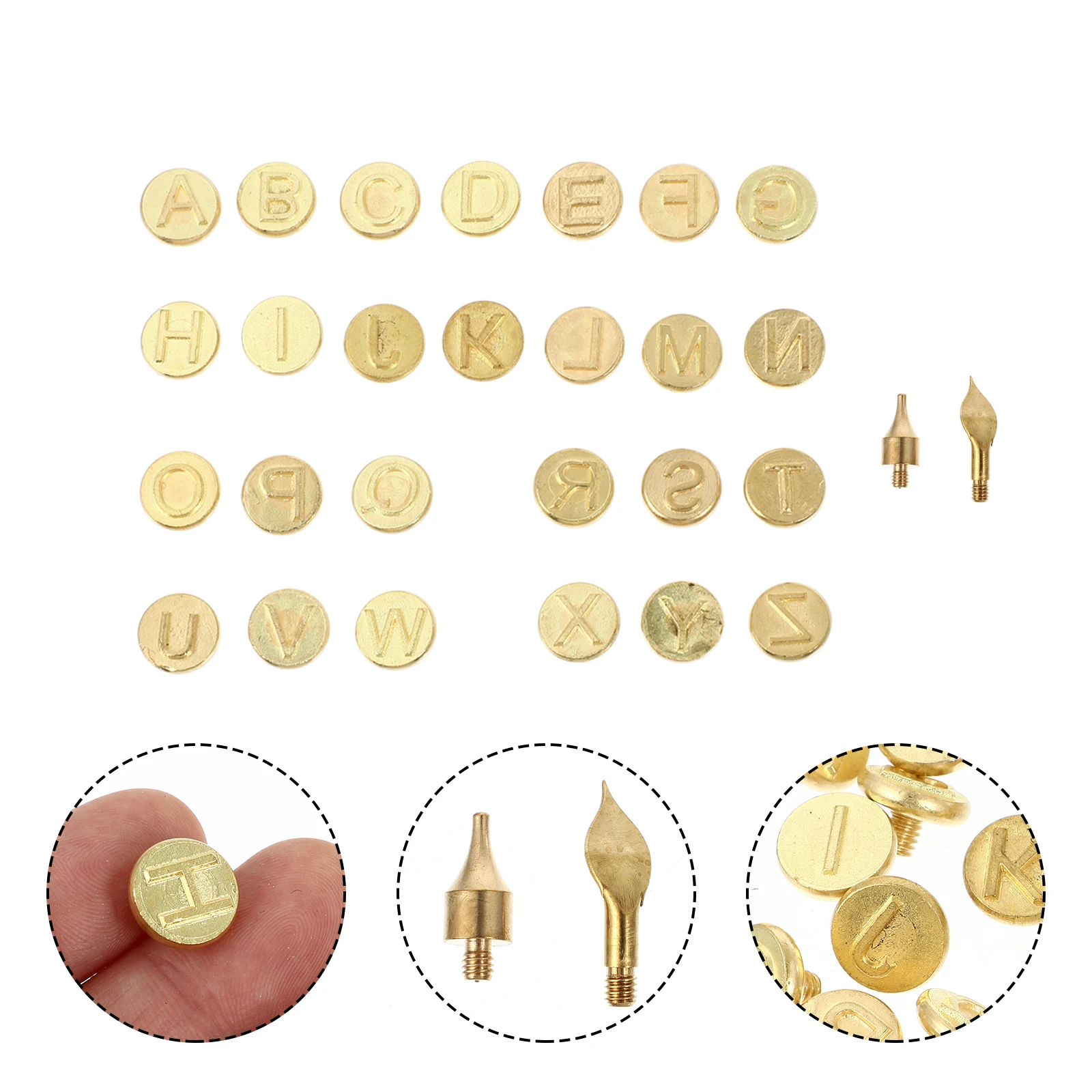 

Creative Copper Letter Wood Burning Tips Woodworking Tool Alphabet Stamps Soldering Iron Set For Woodcraft Projects