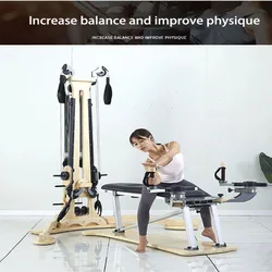 Pilates Yoga Fitness Equipment, Pulley Tower Combination, Indoor Exercise, Commercial, Family General Purpose