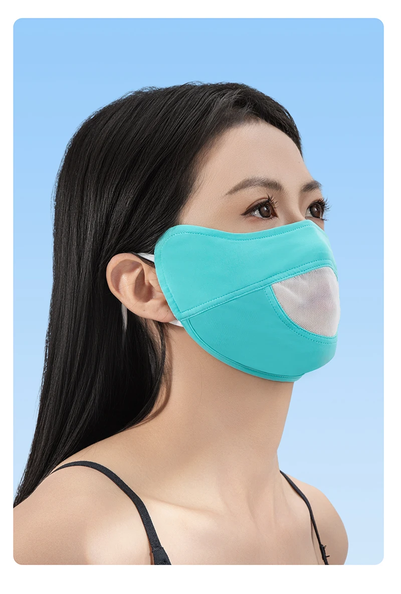 WEST BIKING Sommer-Eisseide-UV-Schutzmaske, atmungsaktiv, Outdoor-Sport, Radfahren, Wandern, Damen und Herren, verstellbar, Unisex, Gesichtskini – Detail 15