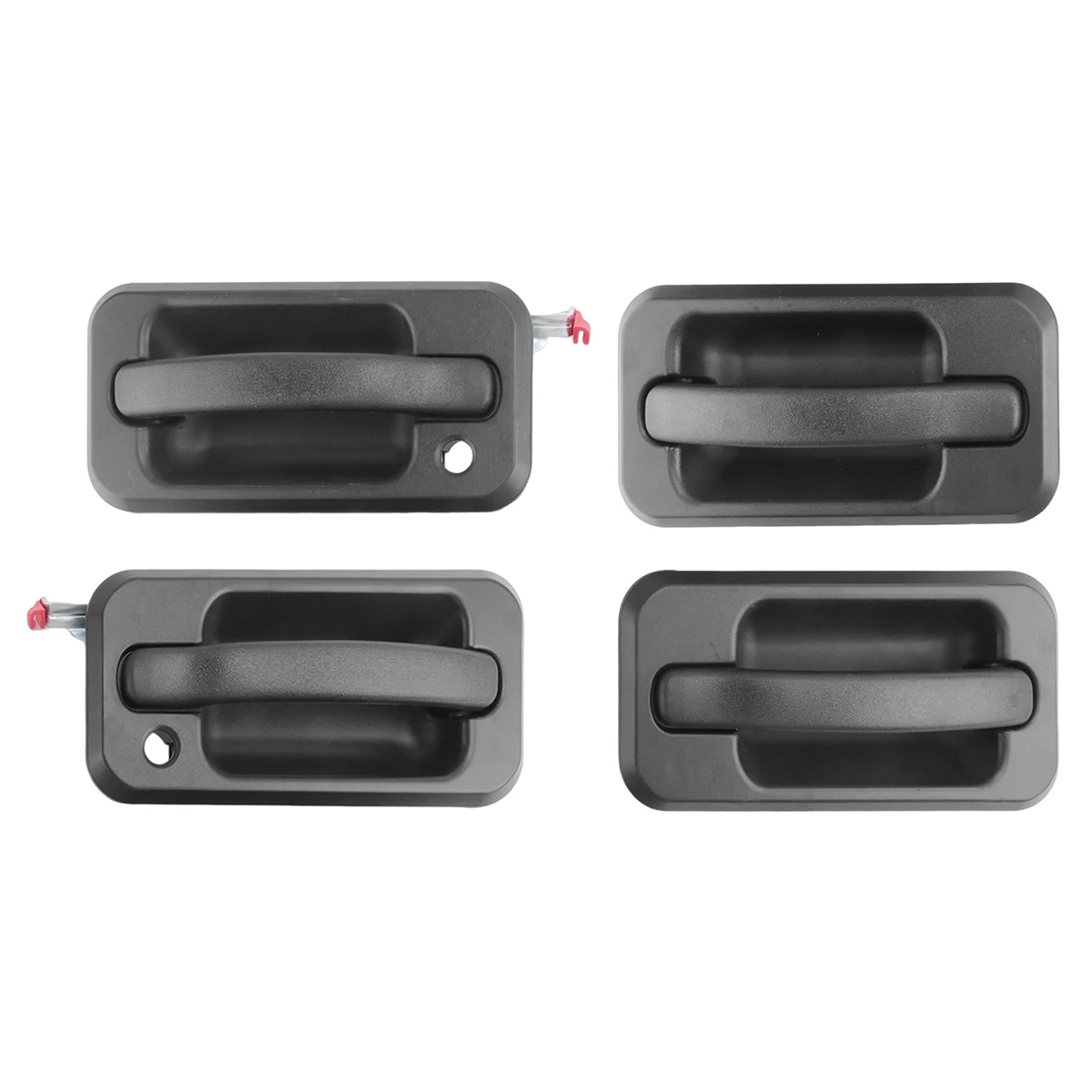 

4Pcs Exterior Outside Door Handle Set Auto Parts for 2003-2009 Hummer H2 Black Textured 131609870457 15104792 10360326—L48A