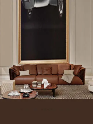 

Итальянская модель, роскошный Однолинейный диван, кожаный диван с несколькими сиденьями для гостиной и спальни