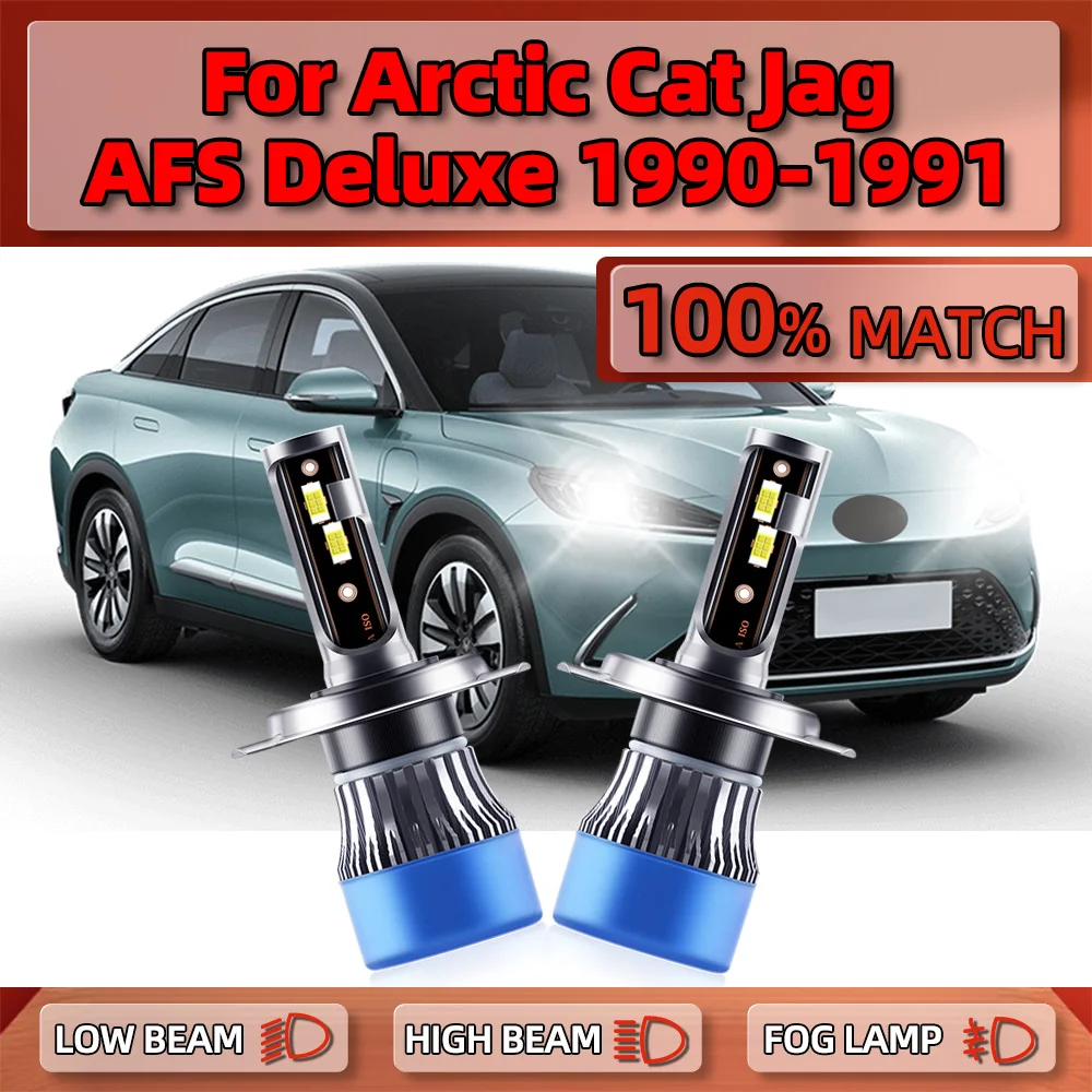 20000LM 120W Car LED Headlight Bulbs 6000K White Turbo Lamps 12V 24V Auto Headlamps For Arctic Cat Jag AFS Deluxe 1990 1991