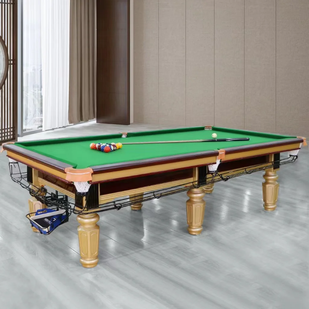 

Factory Wholesale Cheap Chinese Style 8ball Club bar Indoor High-end Quality Standard Snooker Billiard Pool Table