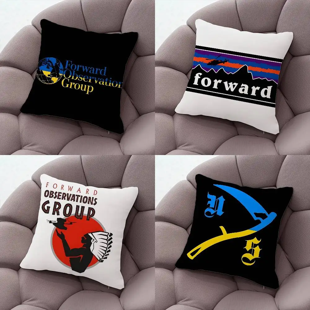 

F-Forward O-Observations Pillow Case Plush Fabric Soft Double-Sided Printed Sofa Warm Winter Home Gift Cushion Cover