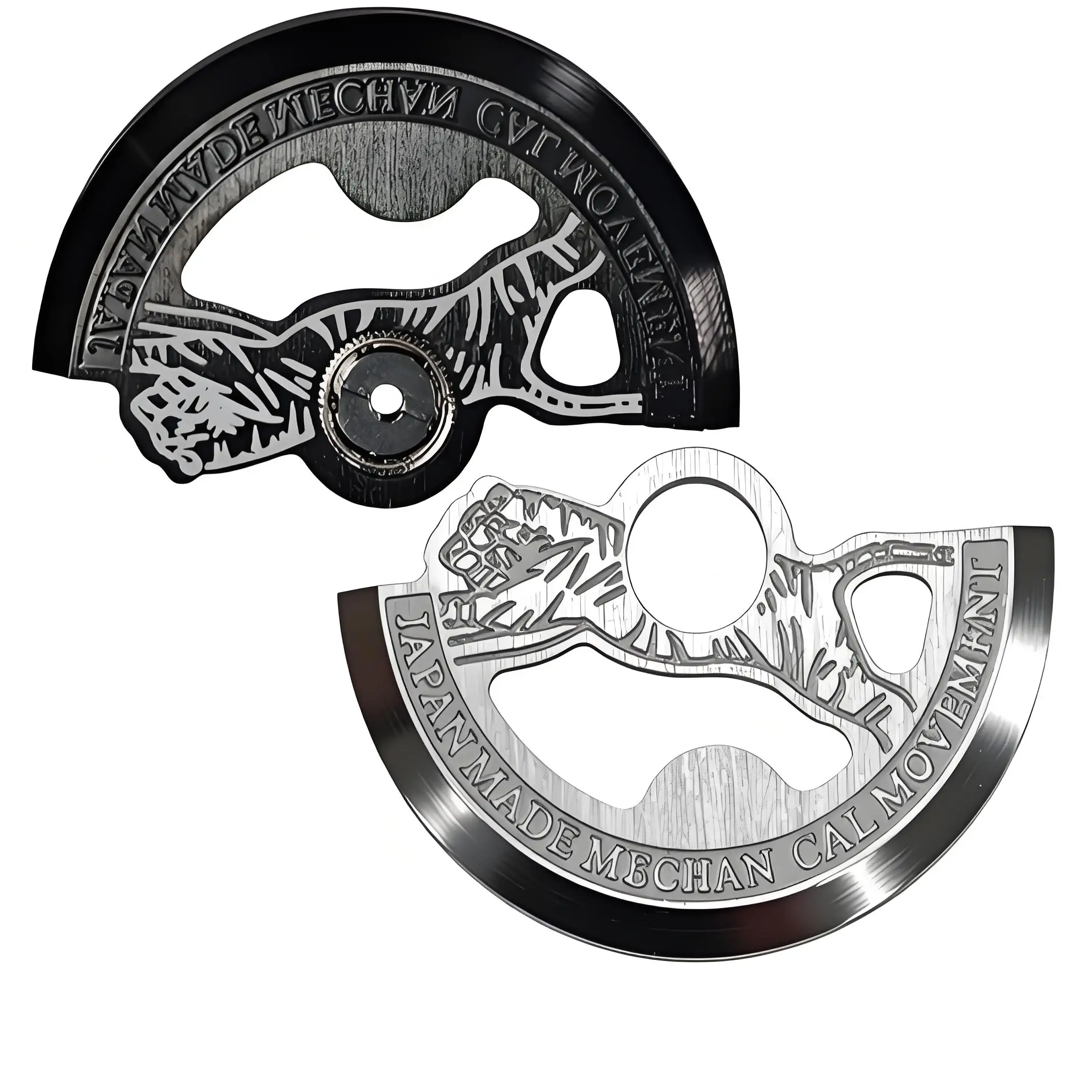 Tiger Pattern Black and White/Silver  Watch Repair Part Rotors  NH35 Automatic Hammer Watch Parts And Accessories