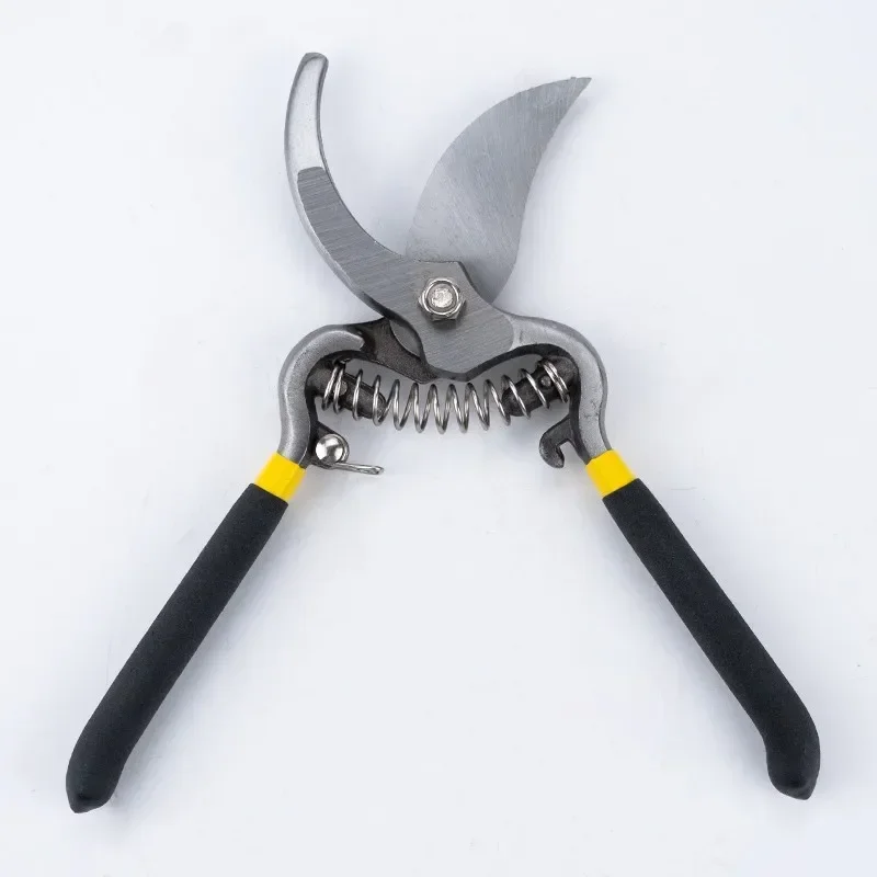 Industrial Grade Carbon Steel Pruning Potted Garden Shears  Ratchet Elbow Plastic Handle Pruner Tool garden tools