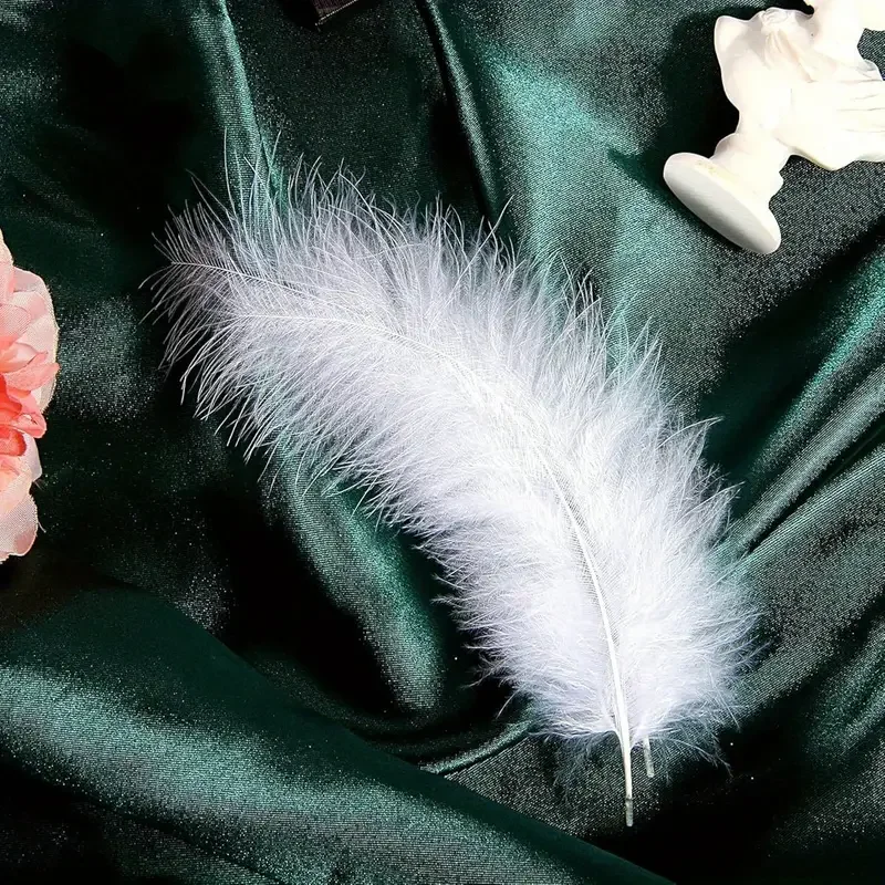 

500/1000 PCS Turkey Feathers Jewelry Making Decoration plumas Colored Naural Fluffy Turkey Feathers for Costume Headdress