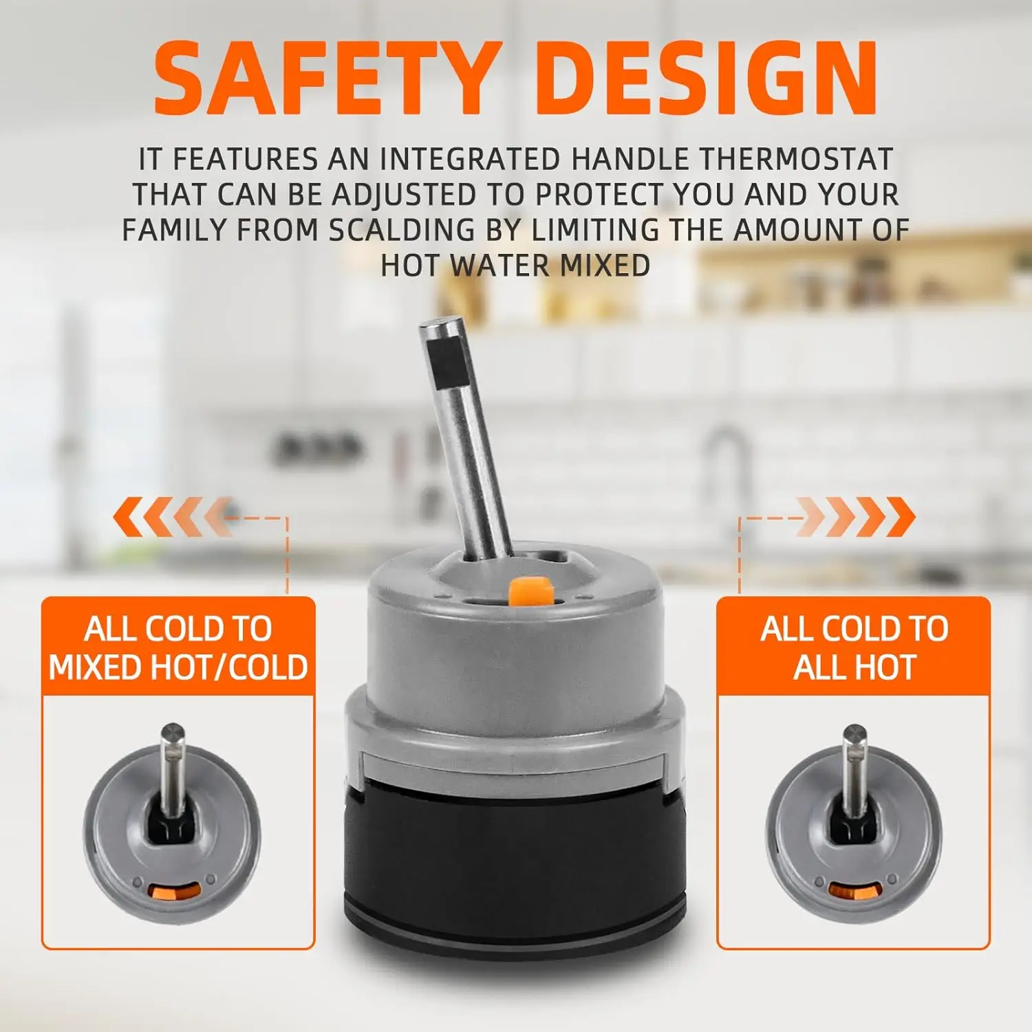 RP50587 Replacement Cartridge Valve for Delta DST Faucets - Includes RP51503 Bonnet Nut, Easy Install