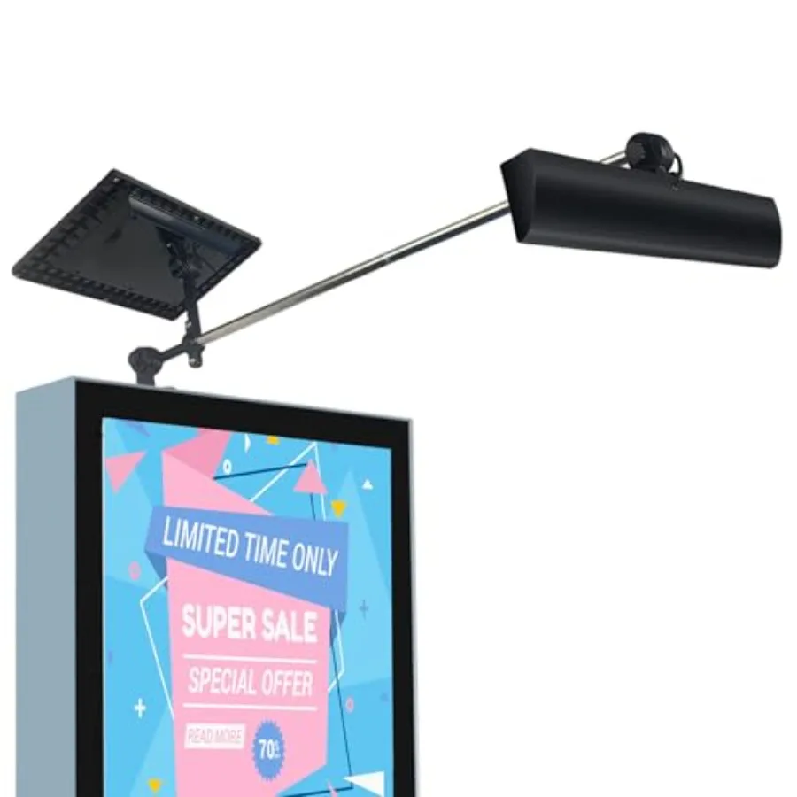 

Коммерческий солнечный светильник для знаков дорожного движения с датчиком от заката до рассвета, 210 светодиодов, 12 Вт, литий-ионный аккумулятор 12000 мАч, для рекламных щитов на автомагистралях