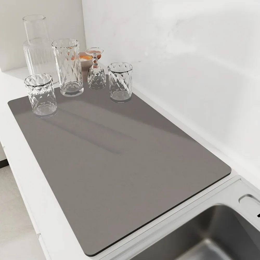 VIKAMA Anti-Rutsch-Matte für die Küche – ultra-saugfähige, rutschfeste Tischmatte, Couchtisch, Küchenutensilien, Wasserhahn, Küchenzubehör-Matte