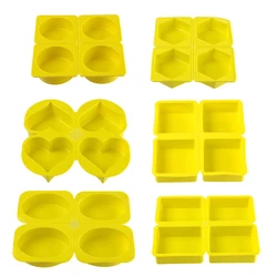 1PC Silicone Soap Mold Oval Square Heart Shaped Silicone Handmade Soap Mold Soap Making Tool Detachable Design