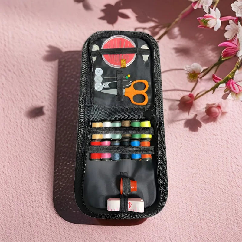 All-in-one Compact Sewing Supply Set in Zipper Case, Assorted Color Threads & Essential Sewing Accessories, Wearproof Oxford Storage Bag, Perfect for Home Daily Clothes Repair, Outdoor Travel Backup, Dressmaking Craft and Dormitory Living Use view 8
