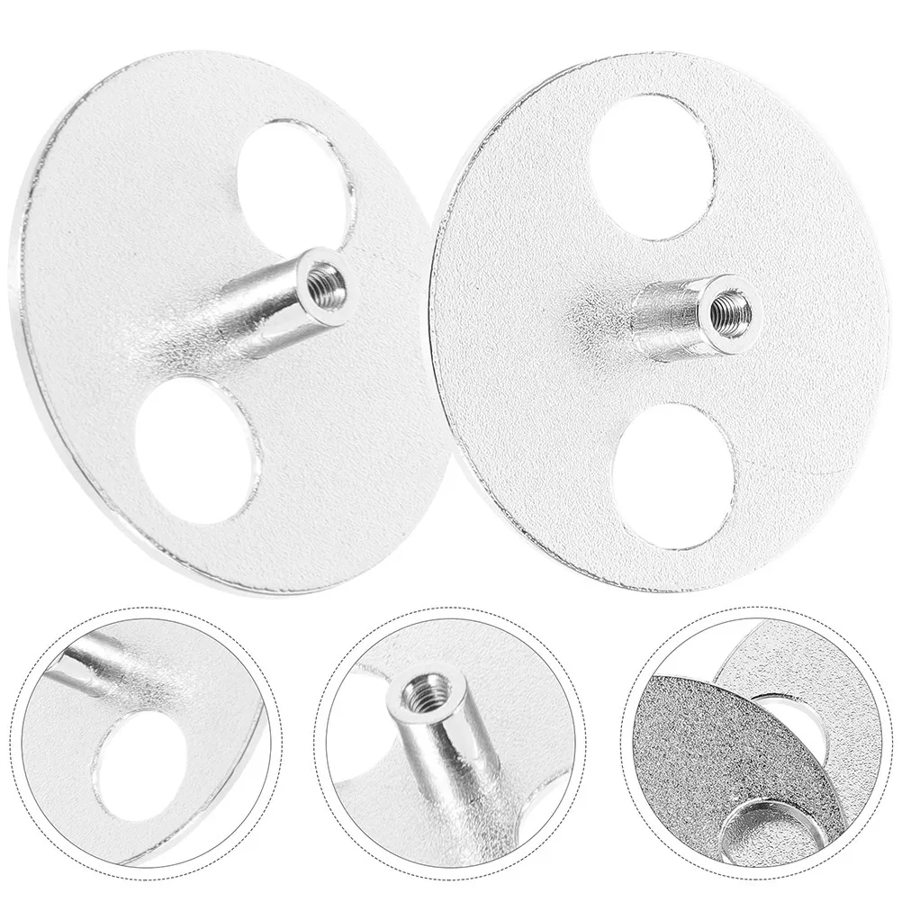 3Pcs Music Box Repair Kit Metal Disc Round Base Winding Key Handle for DIY Assembly Stable Support Adjustable Sound Control