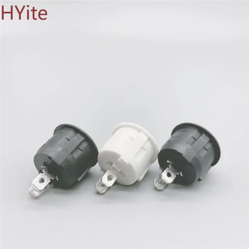 Red Black White ON/OFF Round Rocker Toggle Switch 6A/250VAC 10A 125VAC Plastic Push Button Switch