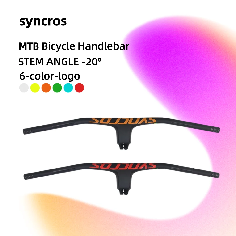 SYNCROS MTB Bike Handlebar FRASER IC SL WC Full Carbon Fiber 70mm-100mm*740mm/760mm -20° Integrated MTB Handlebar