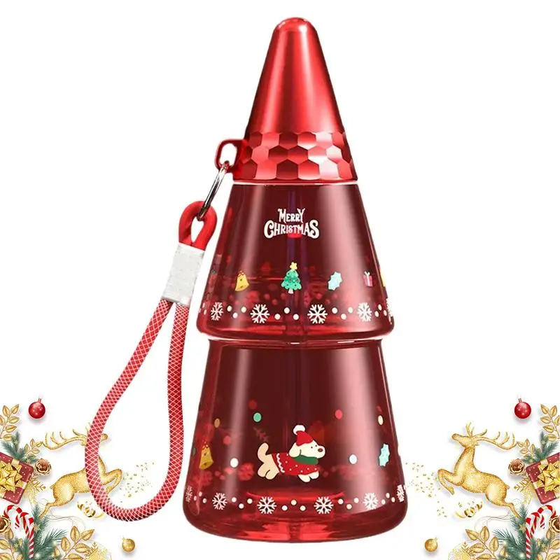 

Christmas Decorate Milk Tea Bottle 500ml Small Snack Sealed Bottle Portable Food Grade Candy Jar Juice Drink Bottle With Lids