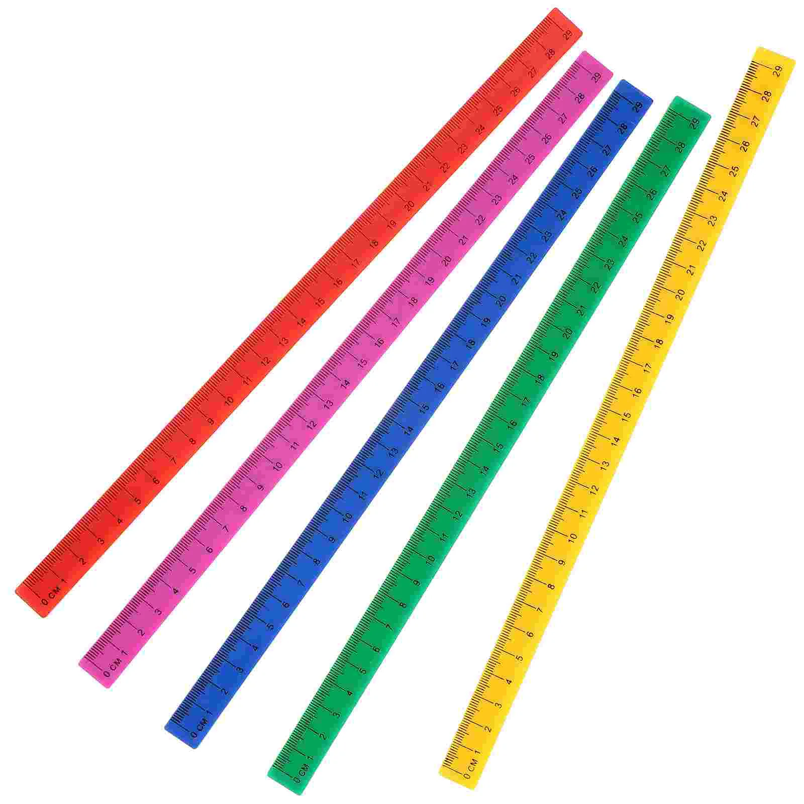 5 Pcs Matching Ruler Plastic Magnetic pratici righelli dritti studenti di precisione che dipingono adorabili per accessori