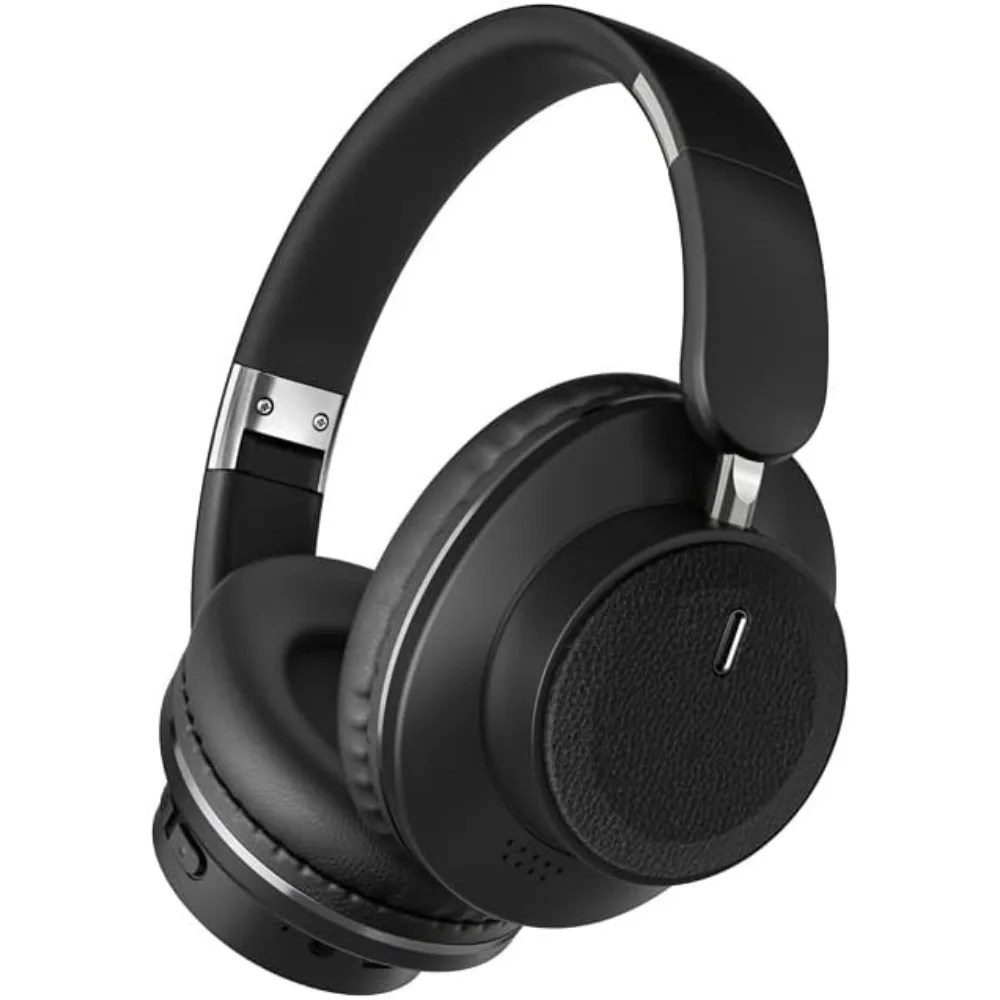 Foldable Wireless Bluetooth Over Ear Headphones with Microphone for Music School Workouts Gaming PC Laptop Cell Phone
