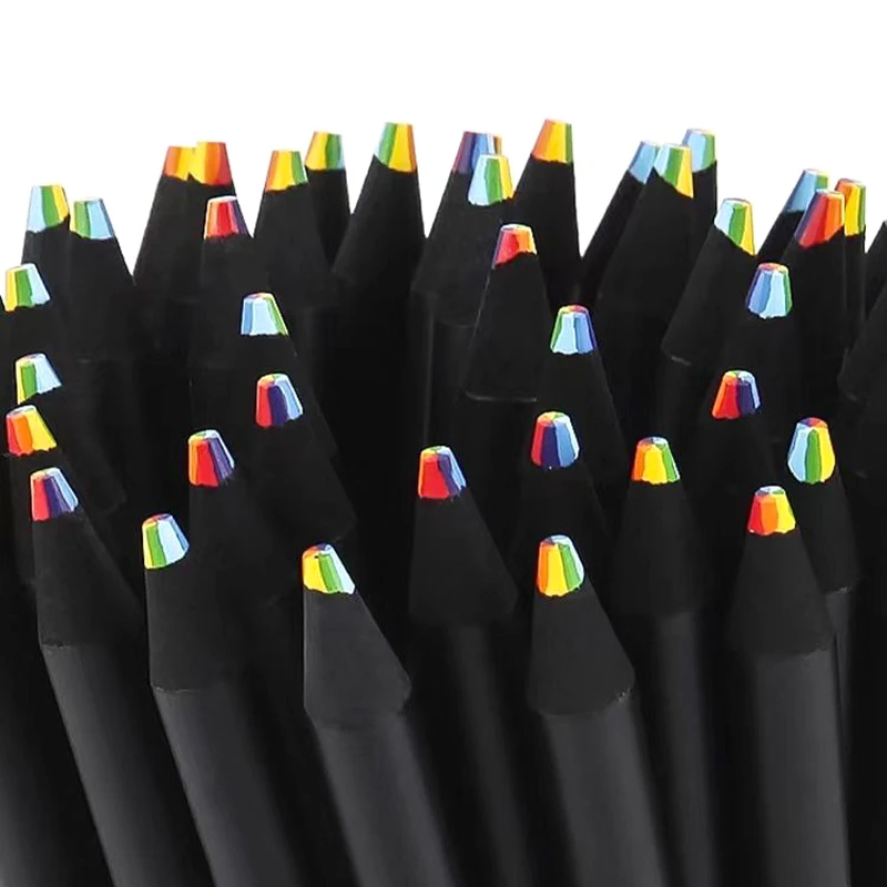 1pcs Random Colors Gradient Rainbow Pencils Jumbo-Colored Pencils Multicolored Pencils For Art Drawing Coloring Sketching