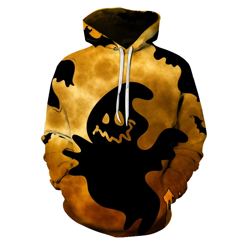 Halloween Pumpkin Bat Pattern Hoodies 3D Printed Unisex Pullovers Hiphop Hoodie Casual Sweatshirts Street Top Tracksuit