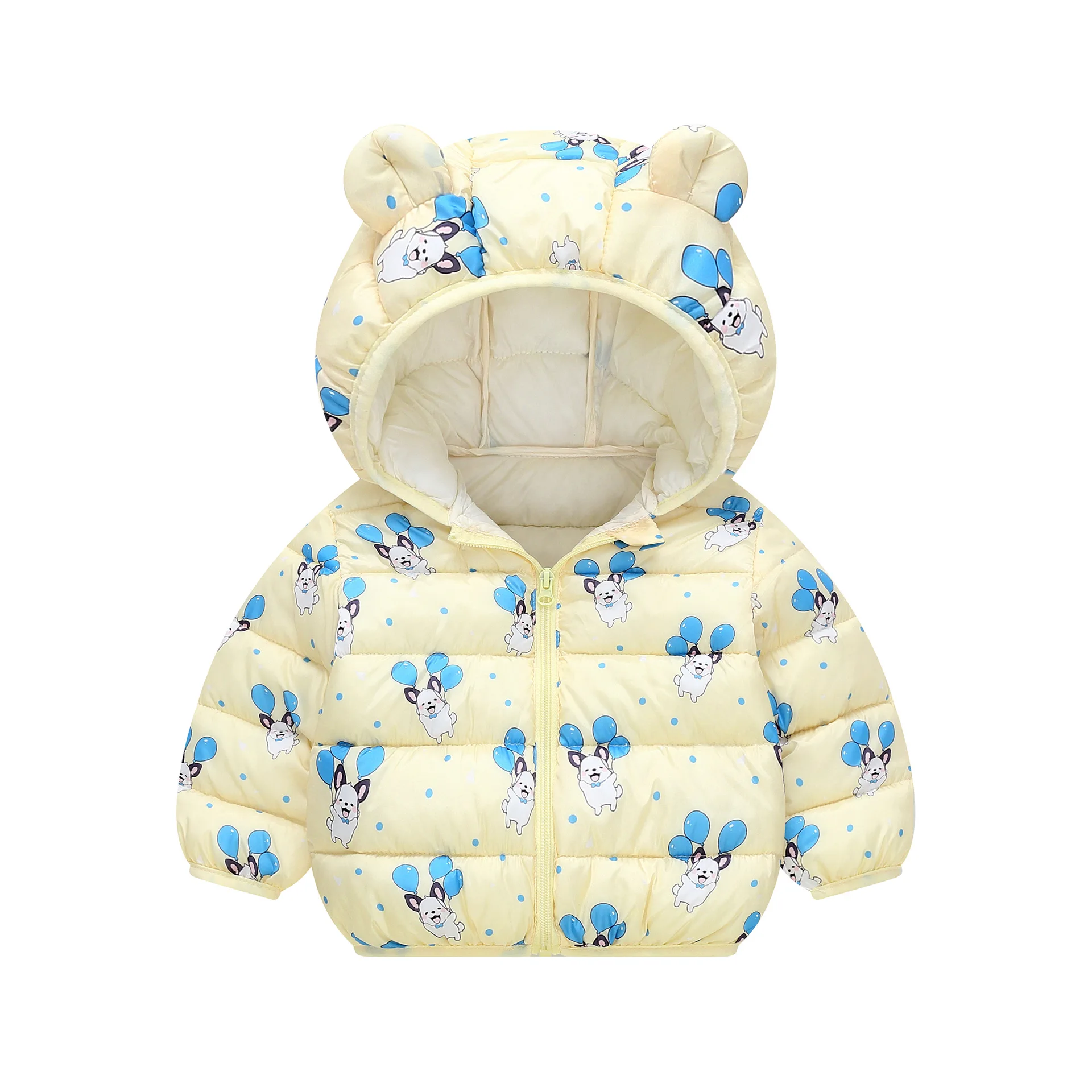 Children's Korean Version Jacket for Boys and Girls Autumn and Winter Cartoon Down Cotton Short Warm Coat 0-5Y