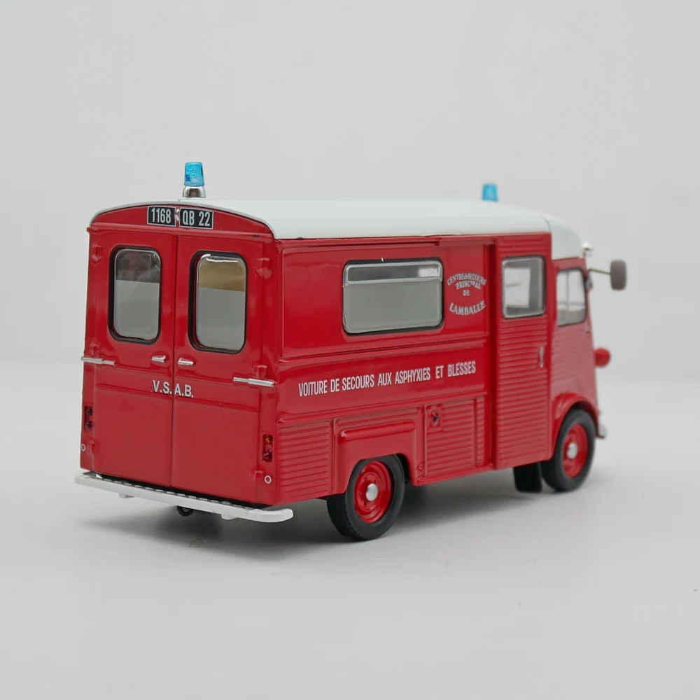 Diecast ixo 1:43 escala citroen tipo hy citroen h motor de bombeiros liga modelo de carro brinquedo colecionável presente lembrança exibição ornamento