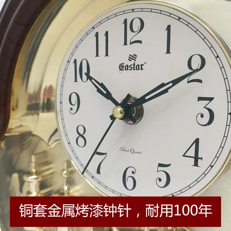 YFY home clock living room craftsmanship creative swing silent sweep seconds seat clock retro decorative plastic desktop clock