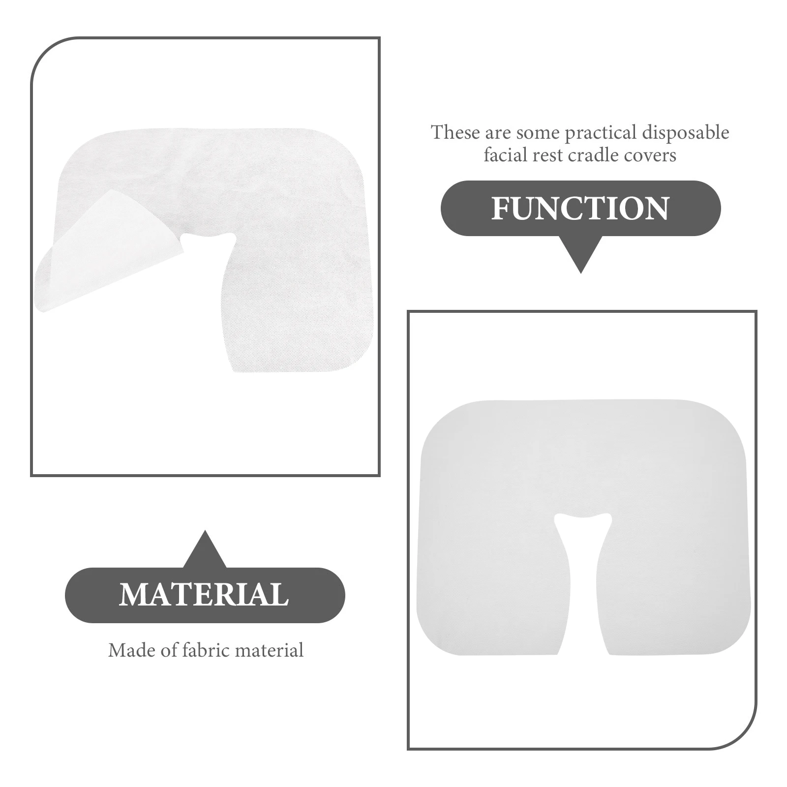 

400Pcs Breathable Disposable Face Headrest Covers Salon Massage Spa Supplies Disposable Face Massage Pads