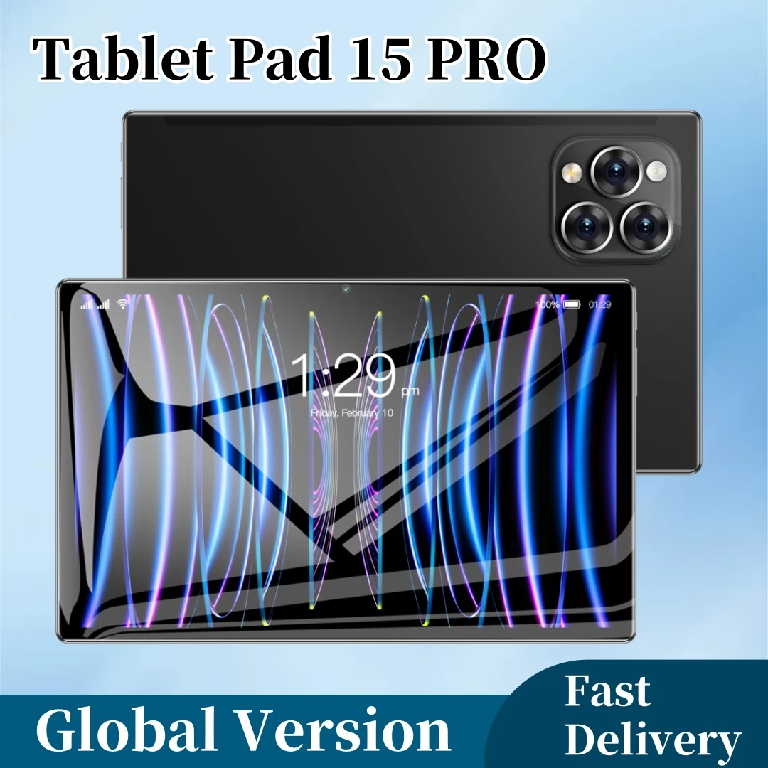 

Global Version 2025 Pad 15 Pro Tablets 22GB 2TB Android1310.1 Inch 5G Dual SIM Phone Call GPS Bluetooth WiFi WPS Tablet PC