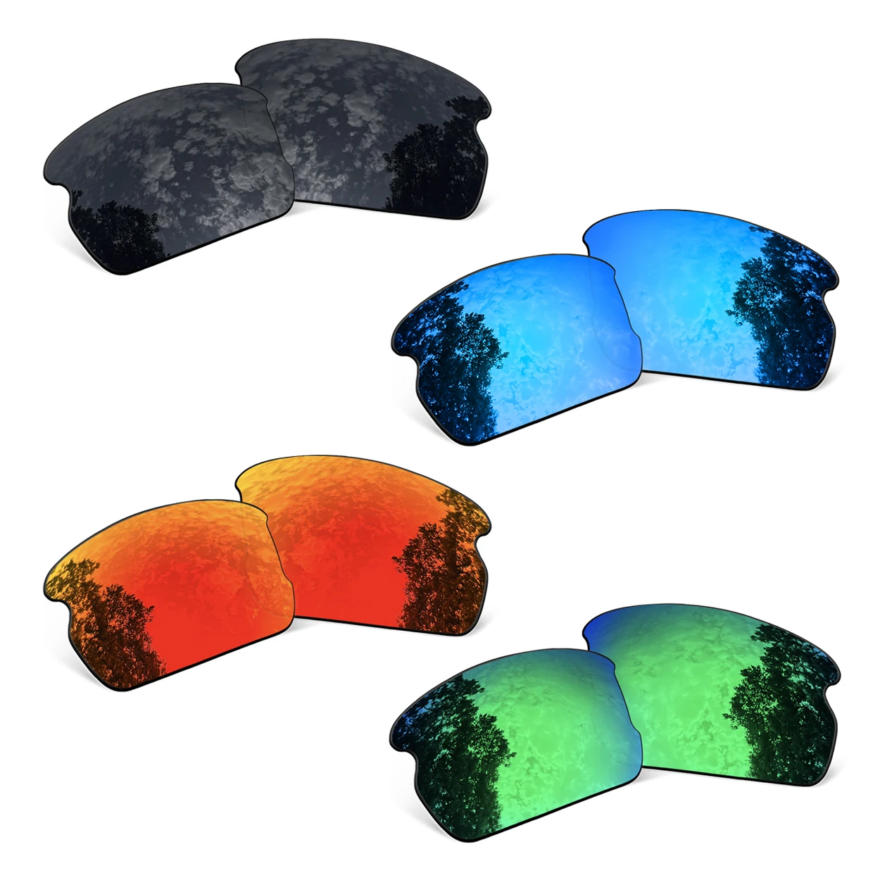 

100% UV Protection Polarized Replacement Lenses for Oakley Flak 2.0 Asian Fit OO9271 61mm Sunglasses Multiple Color Options