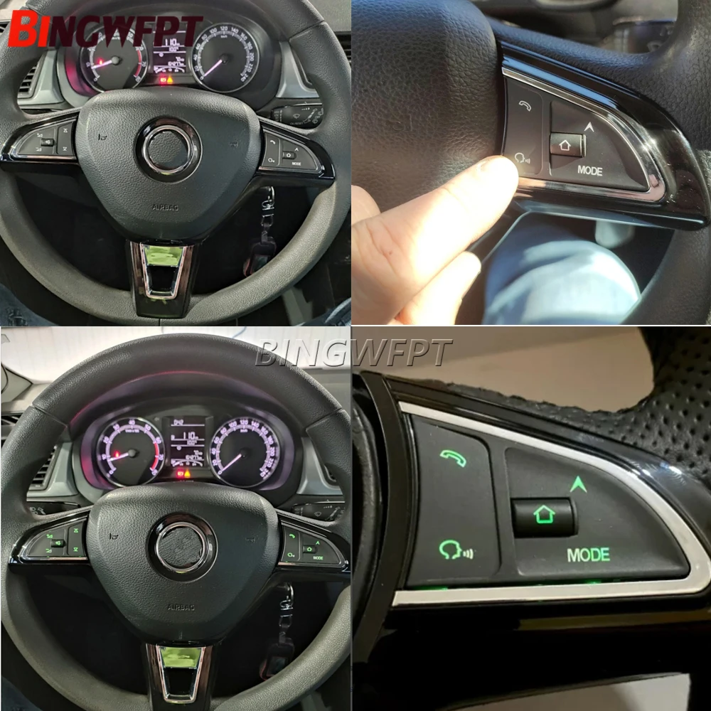 Multifunctional Steering Wheel Control Button Audio Channel And Bluetooth Control FOR FABIA 2015-2019