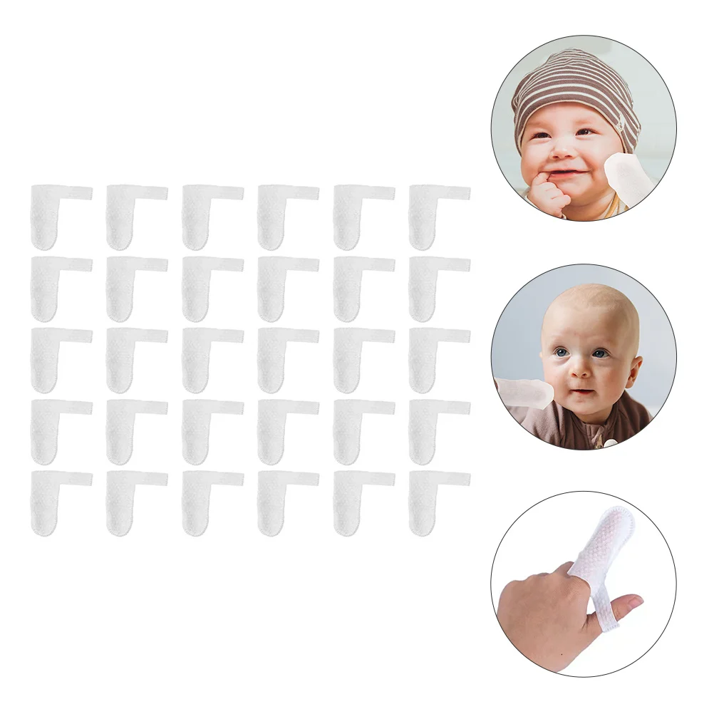 

30pcs Finger Toothbrush For Baby Oral Cleaning Gauze Disposable Mouth Cleaner Newborn Teeth Gums Care Infant Tongue Brush