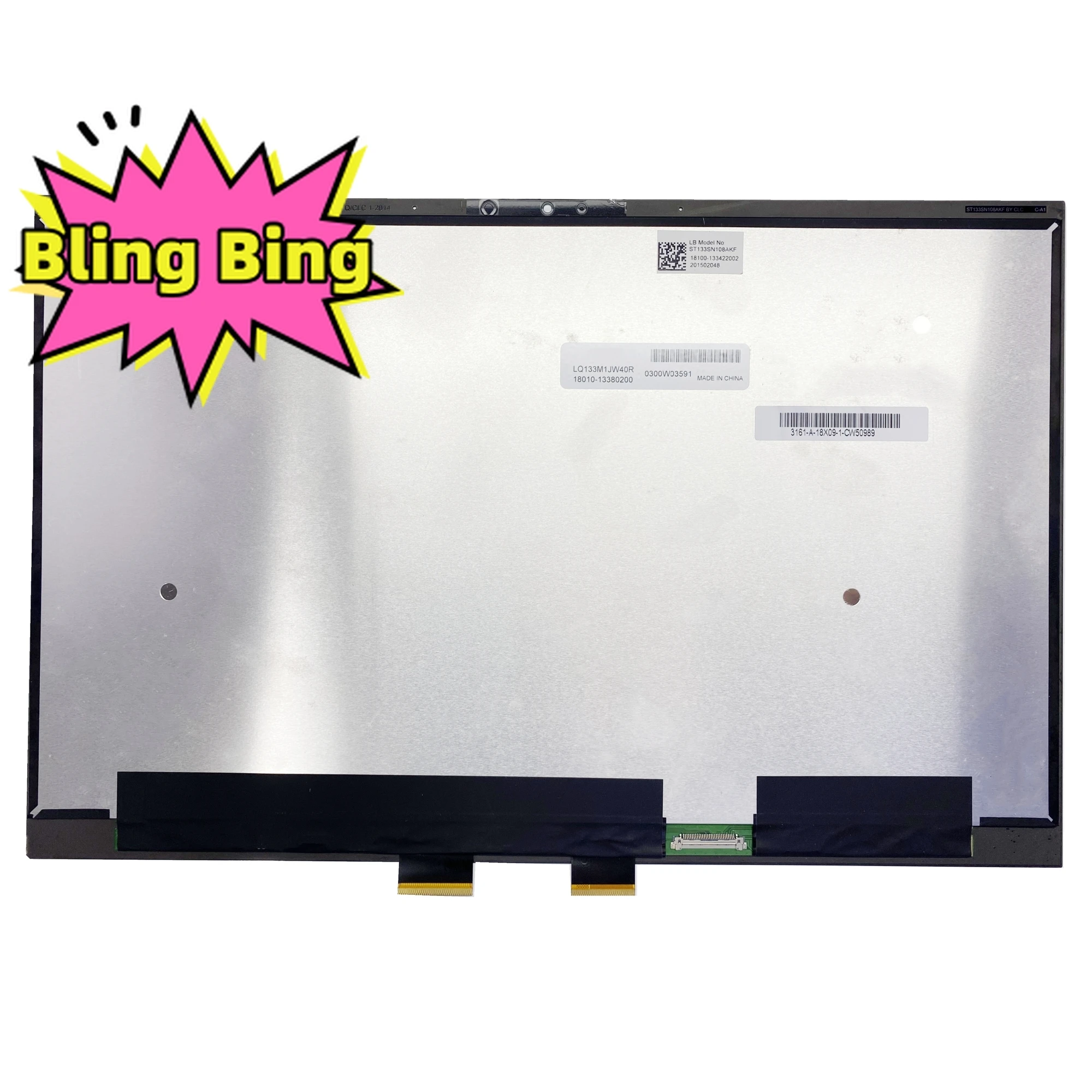 Para ASUS LQ133M1JW40R painel de exibição de 13,3 polegadas FHD montagem de monitor LCD tela de LED de toque