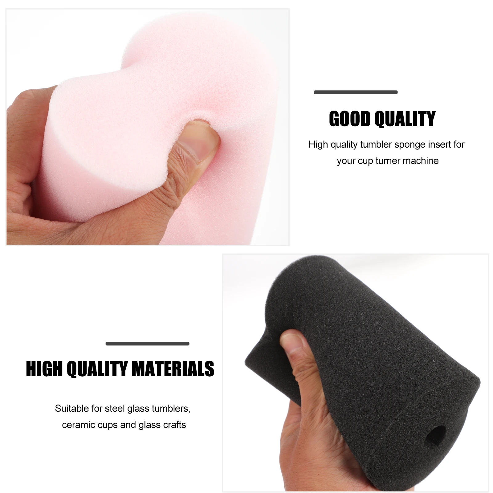 

6pcs Eggshell Cup Sponge Turner Round Crafts Sponges Tack Disposable 10oz to 40oz Compatible PVC Pipe Art Supplies