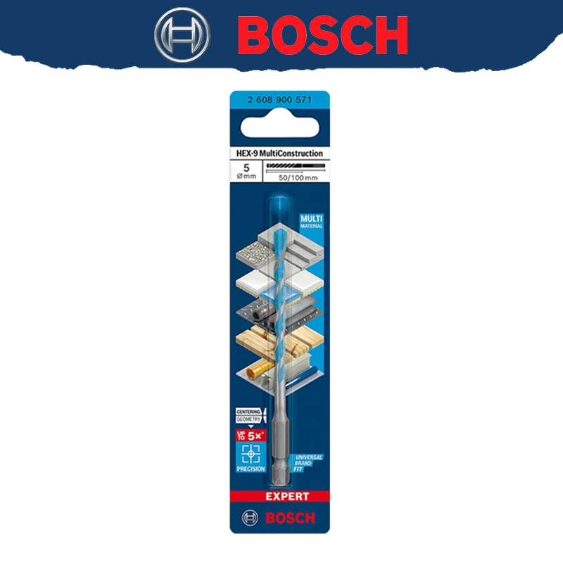 BOSCH EXPERT HEX-9 multifunctionele boor voor zachte betontegels Spiraalboor met hoge hardheid 2608900569 2608900574