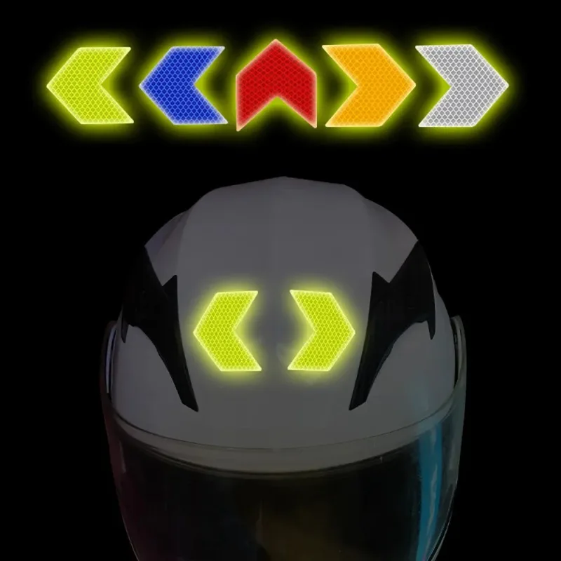 10PCS Car Motorcycle Reflective Stickers Warning Decals Arrow Sign Tape for Auto Tail Bar Bumper Trunk Safety Decoration Sticker