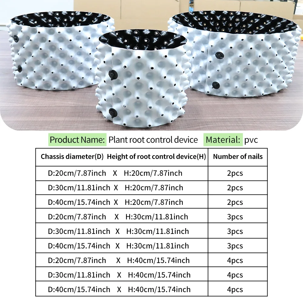 Dual color root control device, thickened and enlarged root control device, gallon quick root control basin, black and white dua