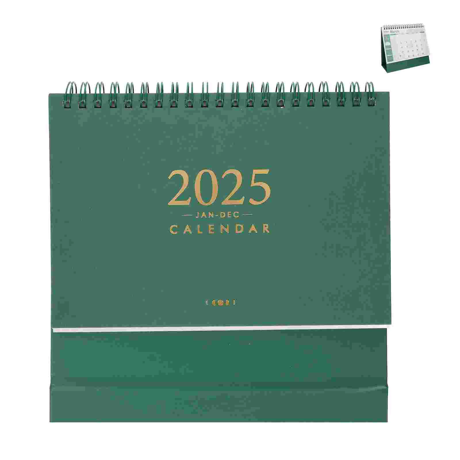 

2025 Desk Calendar Year Planner Retro Table Academic Teacher Paper Flip for Calendars Desktop Decor Monthly